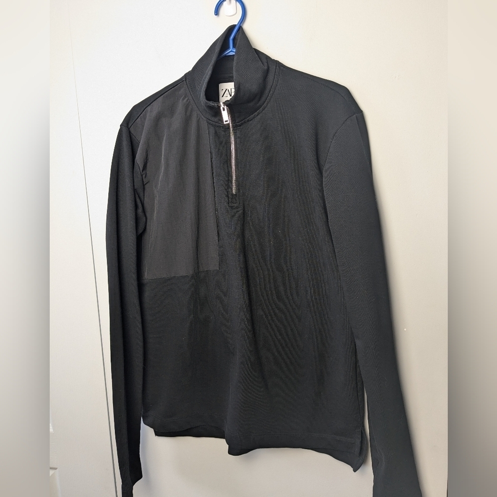 Zara Black Half-Zip Men's Sweater